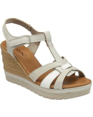 Lotus Cavallo Wedge Sandals - Metallic