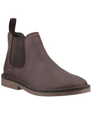 Hush Puppies Shaun Leather Chelsea Boots - Brown