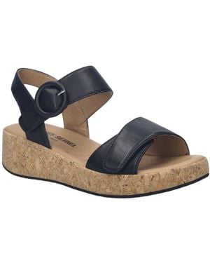 Josef Seibel Evita 05 Wedge Sandals (Schwarz) - Blue