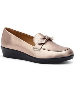Hotter Amber Low Wedge Loafers - White