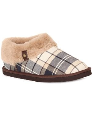 Barbour Eloise Tartan Bootie Slippers - Pink