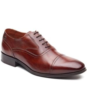 Base London Portico Toe Cap Oxford Shoes - Red