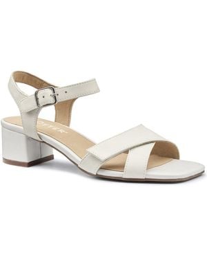 Hotter Riviera Block Heel Sandals - Metallic