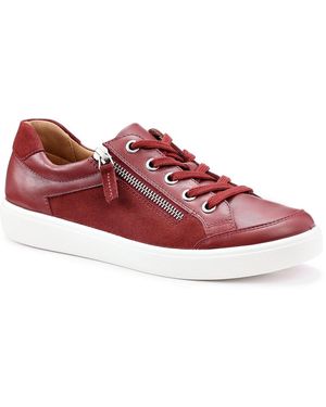 Hotter Chase Ii Wide Fit Trainers - Red