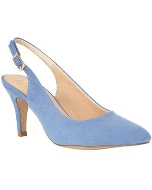 Lotus Zaria Peep-toe Slingback Shoes - Blue