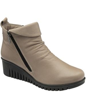 Lotus Cordelia Wedge Ankle Boots - Grey