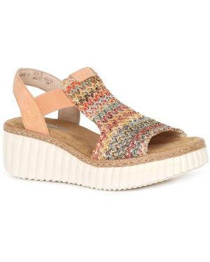 Rieker Puerto Rico Wedge Sandals - Natural