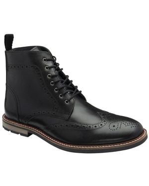 Frank Wright Corby Brogue Boots - Black