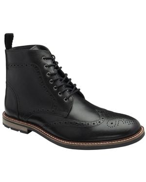 Frank Wright Corby Brogue Boots - Black