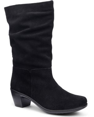 Hotter Rhone Wide Fit Calf Boots - Blue