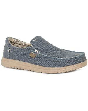 HEYDUDE Mikka Braided Slip On Shoes - Blue