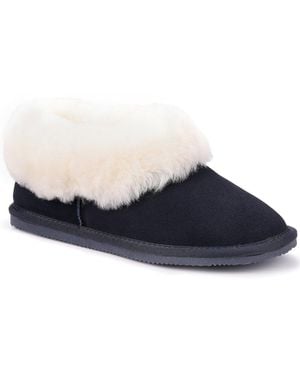 Hotter Hug Slipper Boots - Blue