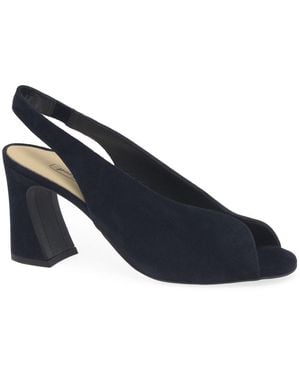 Paul Green Lilly Peep Toe Sandals - Blue