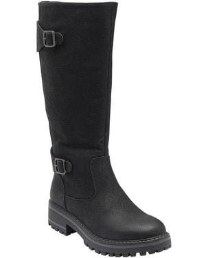 Lotus Sazerac Wide Fit Knee High Boots - Black