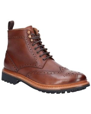 Cotswold Rissington Commando Lace Up Boots - Brown