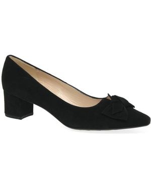 Peter Kaiser Blia Suede Court Shoes Suede - Black