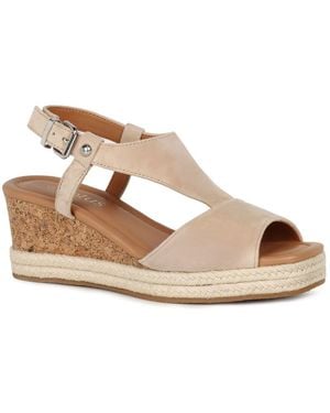 Lotus Madalene Wedge Heel Sandals - Metallic