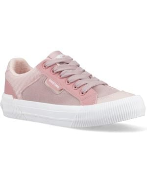 Rocket Dog Cheery Blocked Fabric Trainers - Pink
