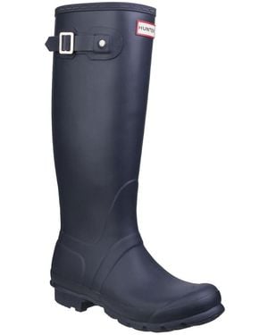 HUNTER Matt Original Tall Wellington Boots - Blue