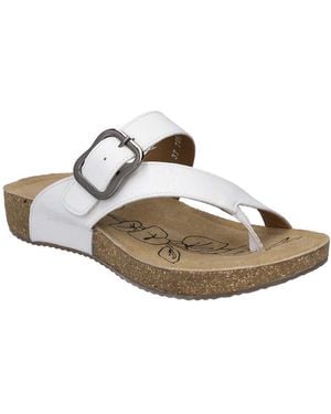 Josef Seibel Tonga 77 Toe Post Sandals Size: 5 / 38 - Metallic