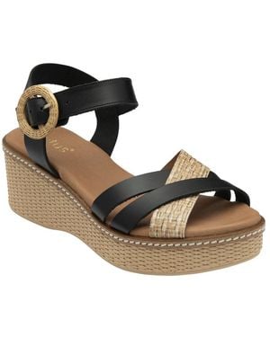 Lotus Amalia Wedge Sandals - Metallic