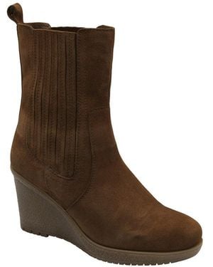 Ravel Calvay Wedge Heeled Ankle Boots - Brown