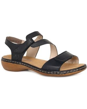 Rieker Sphere Riptape Sandals - Metallic
