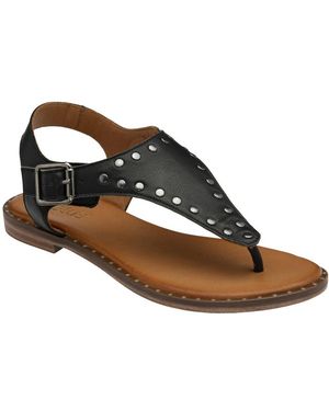 Lotus Juanita Toe Post Sandals - Black