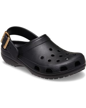 Crocs™ Classic Metallic Buckle Clogs - Black