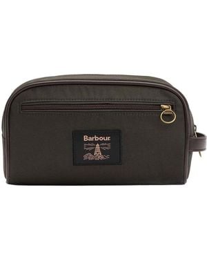 Barbour Wax Washbag - Black