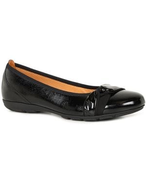 Gabor Racket Ballet Court Shoes Patent - Black