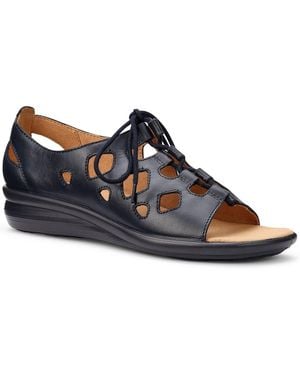 Hotter Lenora Low Wedge Sandals - Blue