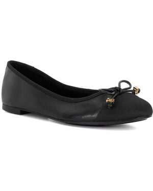 Dune Hallo Wide Fit Ballerinas - Black