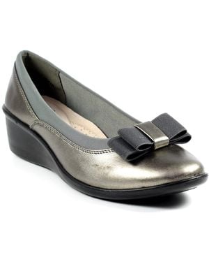 Lunar (GRS) Deacon Low Wedge Shoe - Grey