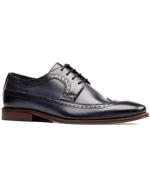 Base London Havisham Plain Toe Derby Shoes - Blue