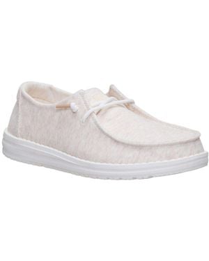 HEYDUDE Wendy Stretch Slip On Shoes - White