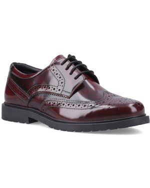 Hush Puppies Verity Hi-Shine Brogues - Brown