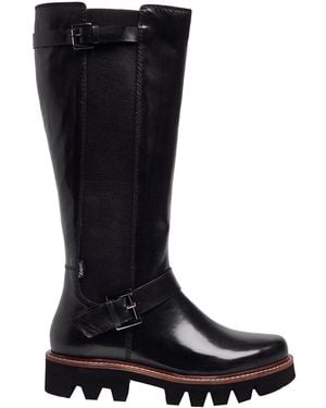 Pod Aleena Knee High Boots Leather - Black