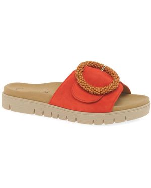 Gabor Everly Mule Sandals - Red