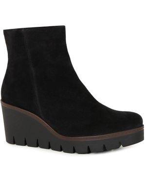 Gabor Utopia Wedge Heel Ankle Boots - Black