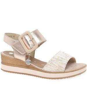 Remonte Capri Wedge Heel Sandals - Metallic