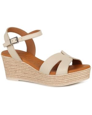 Oh My Sandals Madrid Espadrille Wedge Heel Sandals - Brown