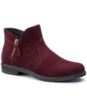 Hotter Ludlow Ankle Boots - Red