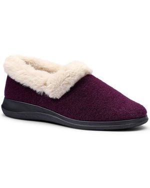 Hotter Snug Ii Wide Fit Slippers - Purple