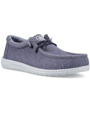 HEYDUDE Wally Stretch Jersey Slip On Shoes - Blue