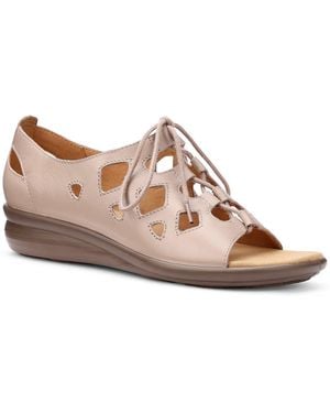 Hotter Lenora Low Wedge Sandals - Pink