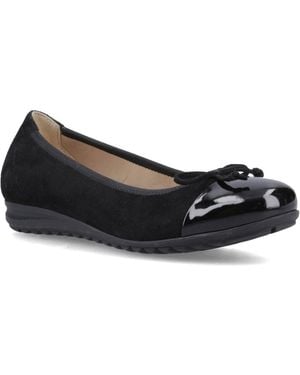 Hush Puppies Laurie Toe Cap Ballerinas - Black