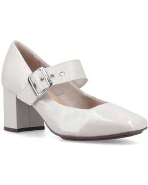 Hush Puppies Celcilia Buckle Court Shoes - White