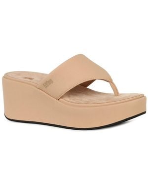 Fitflop Platform Wedge Sandals - Natural