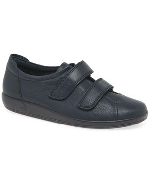 Ecco Soft 2 Strap Casual Trainers - Blue